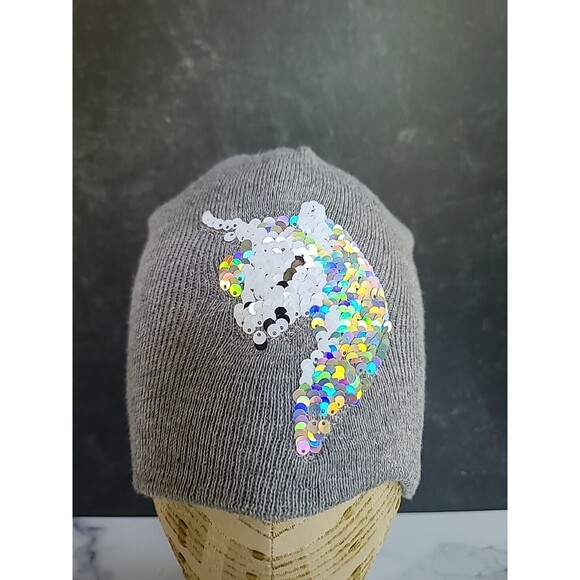 Unicorn Sequin Kids Winter Hat - Picture 2 of 10